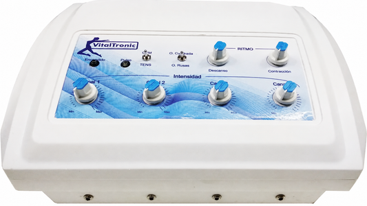 Electroestimulador VitalTronic Ondas Rusas Cuadradas Tens 8 Electrodos