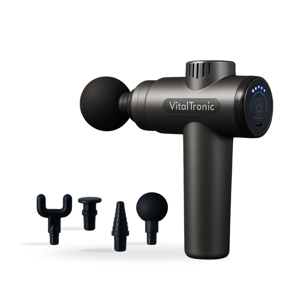 Pistola Masajeadora Inalambrica 6 Niveles VitalGun VT-VG4 VitalTronic