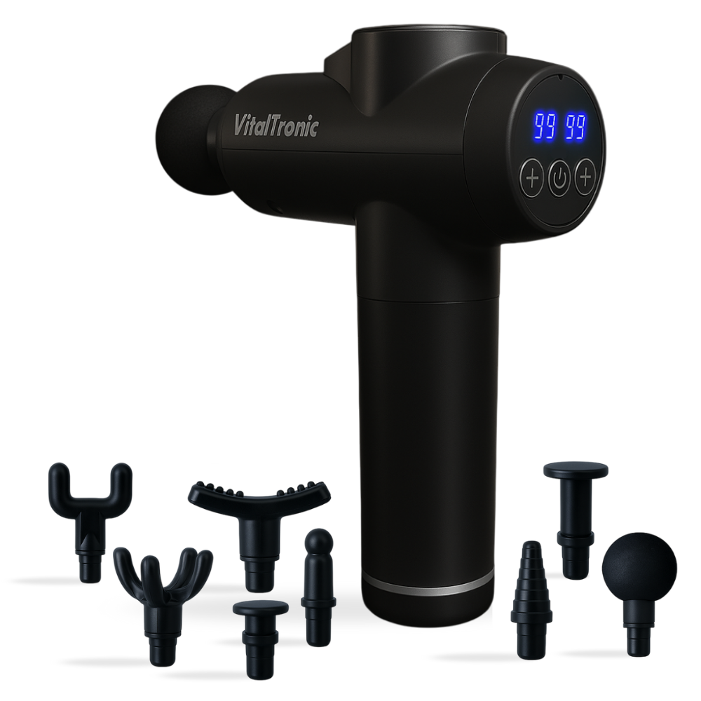 Pistola Masajeadora Inalambrica Pro 99 Niveles de Intensidad VT-VGP8 VitalTronic