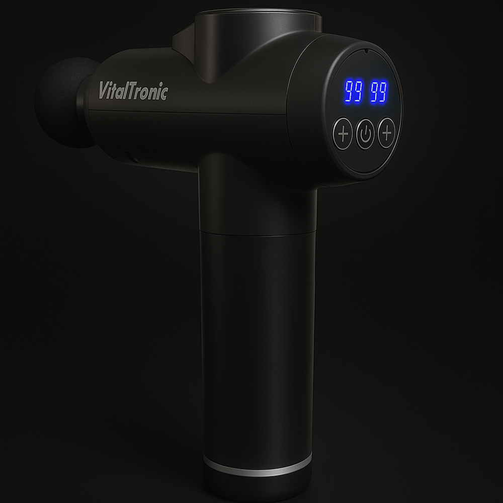 Pistola Masajeadora Inalambrica Pro 99 Niveles de Intensidad VT-VGP8 VitalTronic
