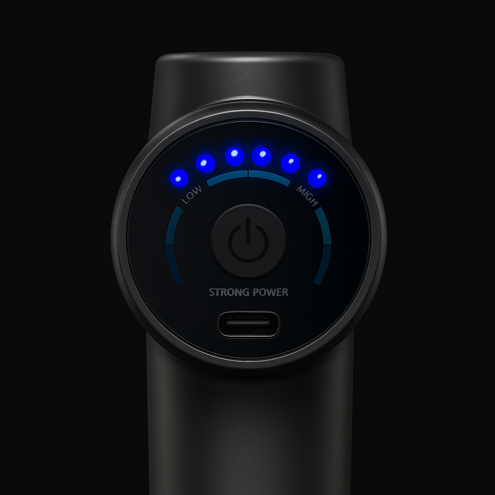 Pistola Masajeadora Inalambrica 6 Niveles VitalGun VT-VG4 VitalTronic