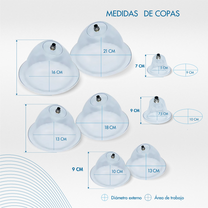 Equipo Vacumterapia x8 Copas + Microdermoabrasión